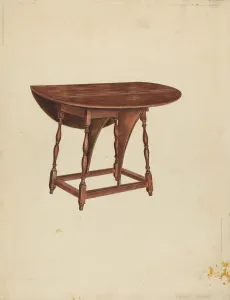Butterfly Table, c. 1940. Creator: Charles Squires