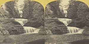 Albumen Print Stereo Collection: Buttermilk Creek, Ithaca, N.Y. Steeple Rock, about 50 ft