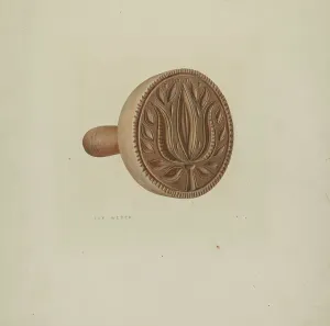 Butter Mold Prints: Buttermold, 1935/1942. Creator: Roy Weber