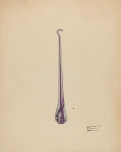 Frank Fumagalli Prints: Button Hook, c. 1938. Creator: Frank Fumagalli