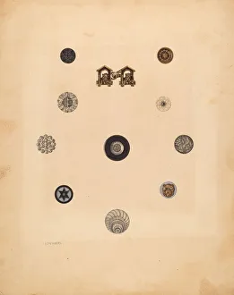 Variety Collection: Buttons, 1937. Creator: Isidore Steinberg