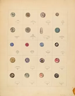 Variety Collection: Buttons, c. 1937. Creator: Gertrude Lemberg