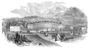 William Cavendish Prints: Buxton - The Crescent, New Baths, etc, 1854. Creator: Edmund Evans