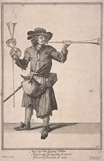 Marcellus Laroon Prints: Buy my fine singing Glasses, Cries of London, (1688?)