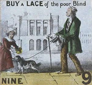 Leash Prints: Buy a Lace of the poor Blind, Cries of London, c1840. Artist: TH Jones