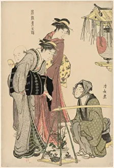 Buying Potted Plants, from the series A Brocade of Eastern Manners (Fuzoku... c)