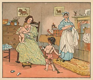 Nursery Rhyme Prints: Bye, Baby Bunting, 1882. Creator: Randolph Caldecott
