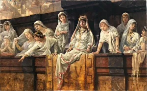 Byzantium Prints: The Byzantine Empress Theodora I in her imperial box in the Hippodrome of Constantinople