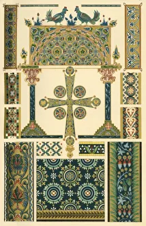 Cloisonne Gallery: Byzantine glass mosaic, coloured enamel, illumination, (1898). Creator: Unknown