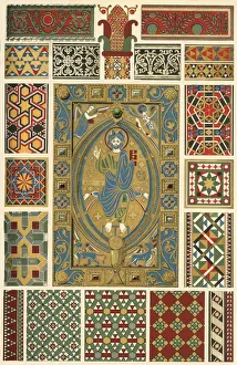Byzantine incrusted enamel, marble mosaic, glass mosaic, (1898). Creator: Unknown Byzantine incrusted enamel, marble mosaic, glass mosaic, (1898). Creator: Unknown