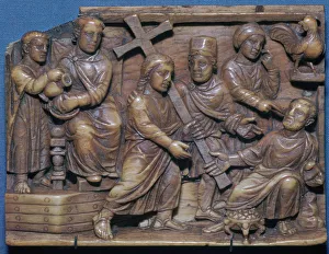 Simon Peter Prints: Byzantine ivory showing Pilate condemning Christ and the denial of St Peter, 5th century