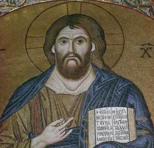 Boeotia Prints: A Byzantine mosaic of Christ Pantocrator, 11th century