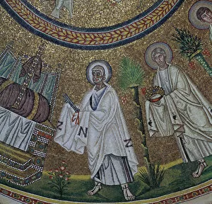A byzantine mosaic of St Peter, 5th century