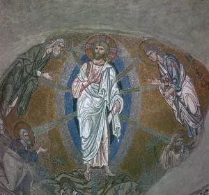 Transfiguration Gallery: Byzantine mosaic of the Transfiguration, 11th century