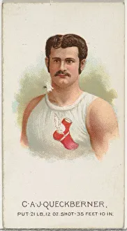 Lindner Eddy Claus Prints: C. A. J. Queckberner, Shot Put, from Worlds Champions, Series 2 (N29) for Allen &amp