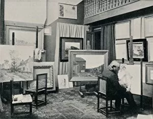 Creativity Gallery: C. Cazin in his Studio, c1897