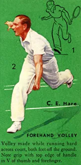 Instructions Prints: C. E. Hare - Forehand Volley, c1935. Creator: Unknown