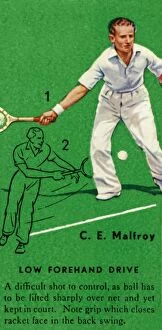 Aotearoan Collection: C. E. Malfroy - Low Forehand Drive, c1935. Creator: Unknown