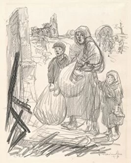 Homeless Collection: C est ici, chez nous!, 1916. Creator: Theophile Alexandre Steinlen