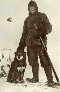 Terra Nova Prints: C. H. Meares and Osman, The Leader of the Dogs, 28 August 1911, (1913). Artist