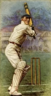 Batsman Collection: C. Hallows (Lancashire), 1928. Creator: Unknown