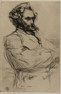 Drouet Prints: C. L. Drouet, Sculptor, 1859. Creator: James Abbott McNeill Whistler