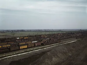 C. M. St. P. & P. R. R. general view of part of the yard, Bensenville, Ill. 1943. Creator: Jack Delano