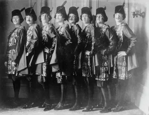 C. Nichols, Edith Sloan, Margaret Luce, Margaret Overton, Kath. Lamont... between c1910 and c1915. Creator: Bain News Service