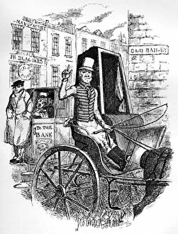 Cabbie Gallery: The Last Cab Driver, and the First Omnibus Cad, c1900. Artist: George Cruikshank
