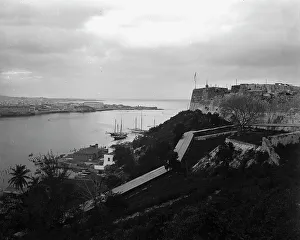 Shore Fort Prints: Cabanas, La Punta, and mouth of harbor, Havana, between 1880 and 1901. Creator: Unknown
