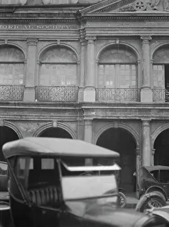 Spanish Colonial Prints: Cabildo facade, New Orleans, between 1920 and 1926. Creator: Arnold Genthe