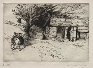 1818 1910 Prints: The Cabin, 1877. Creator: Francis Seymour Haden (British, 1818-1910)