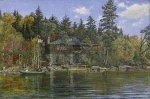 Algonquin Prints: Cabin in Algonquin Park, 1910. Creator: Max Brodel