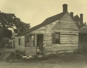 Clapboard Prints: Cabin on alley by Fall Run, Scott's Hill
