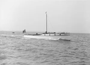 The cabin cruiser Minnehaha, 1914. Creator: Kirk & Sons of Cowes