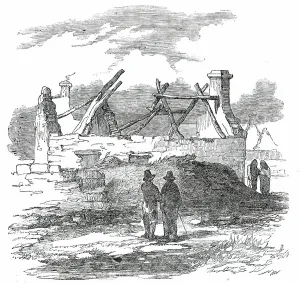 Levelling Prints: Cabin of Pat. MacNamara, Village of Clear, 1850. Creator: Unknown
