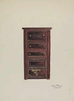 Drawers Prints: Cabinet, 1935/1942. Creator: Grace Thomas
