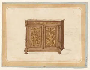 Inlaying Prints: Cabinet, c.1835-c.1935. Creator: Anon