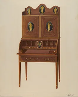 Bureau Prints: Cabinet Top Desk, 1941. Creator: Ferdinand Cartier
