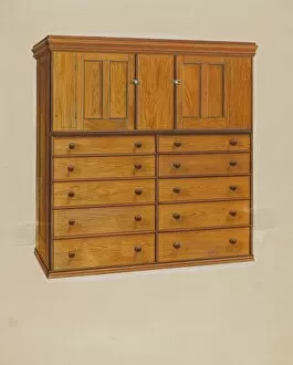 Cabinet Gallery: Cabinet with Drawers, c. 1937. Creator: Irving I. Smith