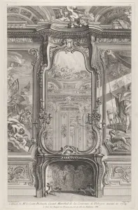 Meissonier Prints: Cabinet de Mr le Compte Bielinski, from Oeuvres de Juste Aurelle Meissonnier, ca