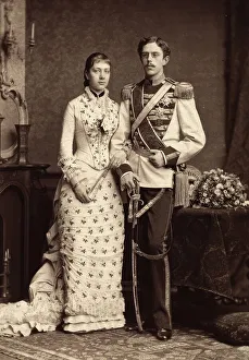 Nordic Museum Prints: Cabinet portrait of Gustav V and Viktoria
