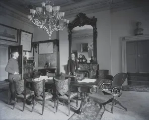 Cabinet room, figures, 1889. Creator: Frances Benjamin Johnston