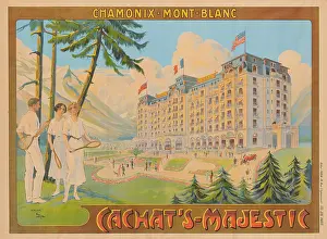 Training Prints: Cachat's Majestic Hotel. Chamonix Mont Blanc