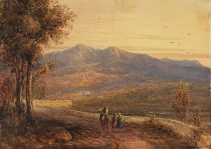 Stone Wall Prints: Cader Idris - Sunset, 1837. Creator: David Cox the Elder