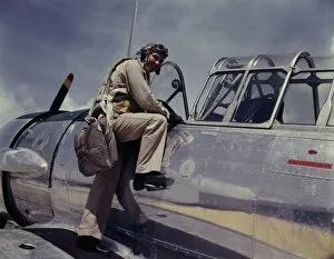 Cadet L. Deitz at the Naval Air Base, Corpus Christi, Texas, 1942. Creator: Howard Hollem