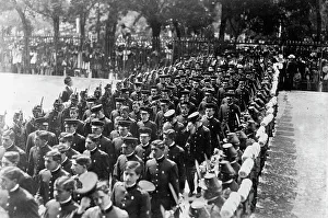 Cadet Prints: Cadets of Military Academy at Chapultepec, Mexico City, Mexico. 1913. Creator: Unknown