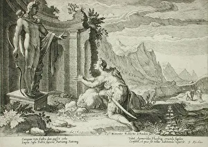 Henry Goltzius Prints: Cadmus Asks the Delphic Oracle Where He Can Find his Sister