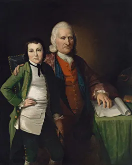 Matthew Prints: Cadwallader Colden and His Grandson Warren De Lancey, ca. 1772. Creator: Matthew Pratt