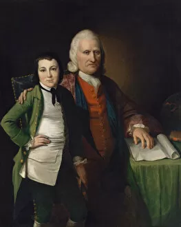 Scientist Gallery: Cadwallader Colden and His Grandson Warren De Lancey, ca. 1772. Creator: Matthew Pratt
